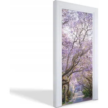 Fototapeta Samolepící dekorace ozdoba nálepka na dveře Aleja jacarandá 85x205 cm