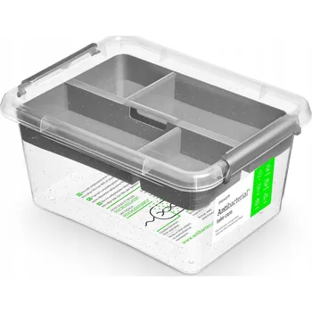 Dóza na potraviny Nádoba na potraviny plastová s mikročásticemi stříbra 1,6 l