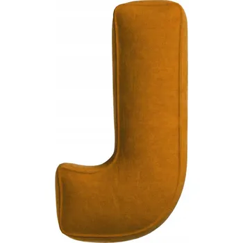 Polštář Polštář velurový písmeno J, 40 cm VELKÝ, medová
