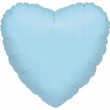Balónek Fóliový balónek matný modrý světle modrá srdce 45 cm