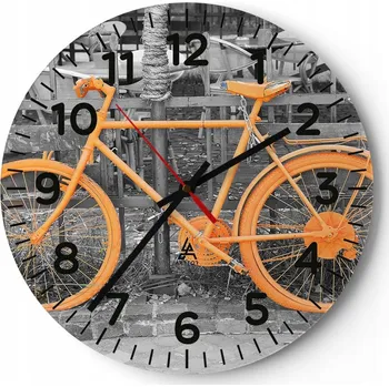 Hodiny Kuchyňské nástěnné hodiny 30x30 Kolo Retro Moderní Skleněné hodiny Tiché