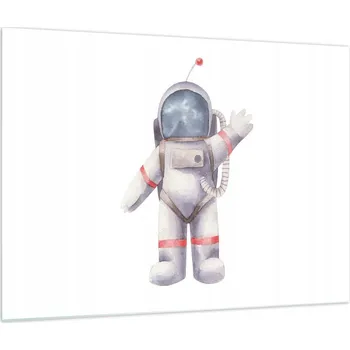 Obraz Obraz na skle do obýváku ložnice 70x50 astronaut obrazy na zeď sklo
