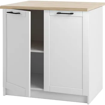 Kuchyňská skříňka Spodní kuchyňská skříňka 80 cm RÁMEČEK bílá matná s pracovní deskou