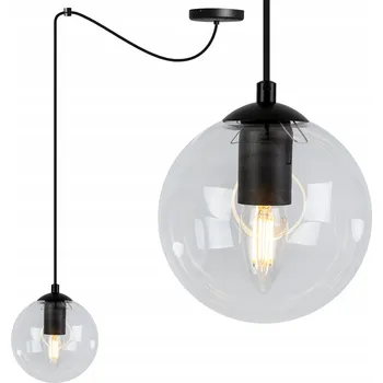 ZÁVĚSNÉ STROPNÍ SVÍTIDLO LUSTR JEDNODUCHÝ PAVOUK NAD STŮL SKLENĚNÁ KOULE LOFT