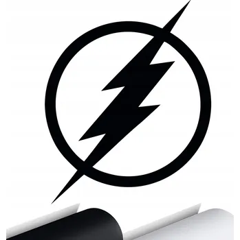 Samolepicí dekorace na vozidlo NÁLEPKA na auto BLESK PIORUN FLASH 12x15 cm