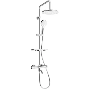 Sprchový set MEXEN/S - KT05 vanový sloup s termostatickou baterií, chrom/bílá 779000593-00