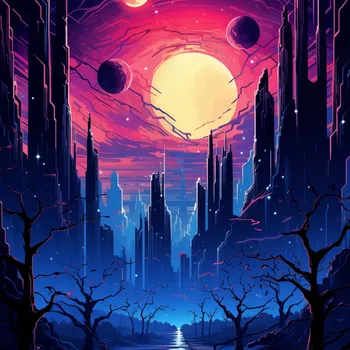 Plakát Plakát Hvězdné Město bez rámu 100 x 100 cm