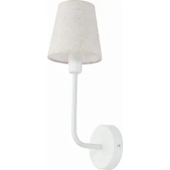Nástěnné svítidlo Nástěnná lampa s lněným stínidlem, hotelová, bílá Arte