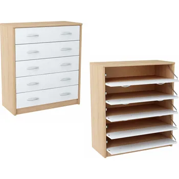 Botník Botník Matkam 74 x 85,1 x 35 cm, dub sonoma, vícebarevný