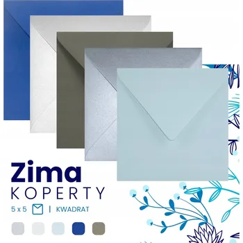 Obálka Kvadratické barevné obálky mix sada Zima 25 Ks.