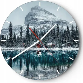 Hodiny Nástěnné hodiny do kuchyně 30x30 Krajina Skleněné hodiny do obýváku Tiché