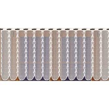 Záclona HOTOVÉ ZÁCLONY DO KUCHYNĚ BÍLÉ VITRÁŽOVÁ ZÁCLONA ZÁCLONKY 300x90 2505