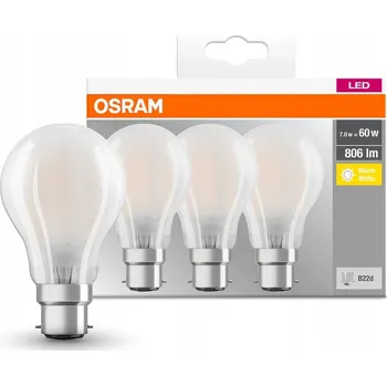 Žárovka 903. OSRAM LED žárovka b22D 6,5 W = 60 W 806 lm teplá bílá sada 2 ks