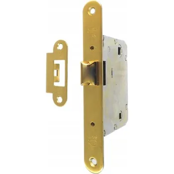 zadlabací zámek WC zámek do koupelny Dormas 50mm, mosaz satén + protiplech