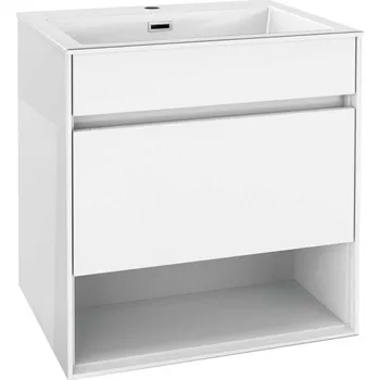 Koupelnový nábytek Kielle - Nefia Skříňka s umyvadlem 60 cm, lesklá bílá 50027S610