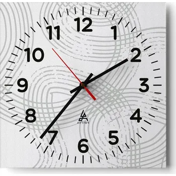 Hodiny Kuchyňské nástěnné hodiny 30x30 Minimalistické skleněné hodiny do obýváku Tiché