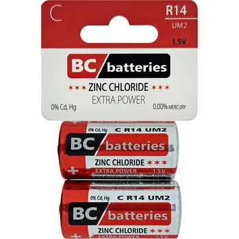 Článková baterie BC C-R14 UM2 Extra power Zinkochloridová 1,5V / 2ks BLISTR