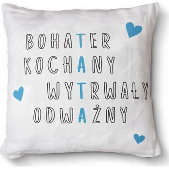 Dekorativní polštářek Antialergický dekorativní polštář s potiskem 40x40 cm - Táta křížovka