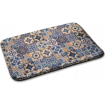 Koberec Běhoun do obýváku protiskluzový, vzorované keramické dlaždice 75x45 cm