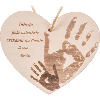 Přívěsek Závěs do auta SRDCE PRO TÁTU JEĎ OPATRNĚ