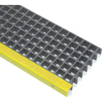 Rohožka Kompozitní GRP schodišťový stupeň FLOMA GrpGr - délka 60 cm, šířka 27 cm, výška 3,8 cm - 81812801
