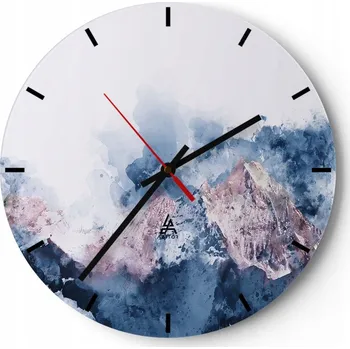 Hodiny Nástěnné hodiny do kuchyně 30x30 Abstrakce Skleněné hodiny do obýváku Tiché