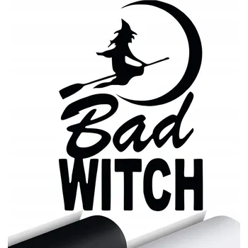Samolepicí dekorace na vozidlo NÁLEPKA na auto BAD WITCH ČARODĚJNICE 15x10