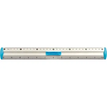pravítka Hliníkové pravítko 30 cm modré s úchytem tetis