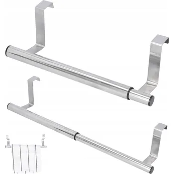 Věšák Držák na utěrky na kuchyňská dvířka skříňky, teleskopický věšák 40 cm