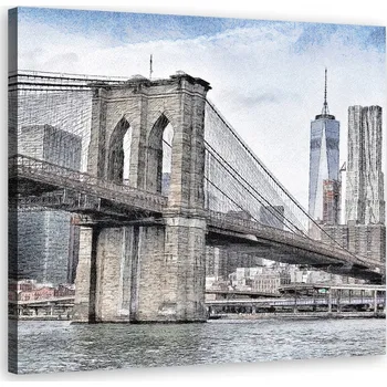 Obraz Obraz Na Plátně New York Most Brooklynský 40x40