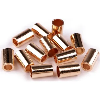 Kovová koncovka na šňůru Ø3,5 mm, Ø5,5 mm Varianta: 5 (Ø5,5 mm) růžové zlato, Balení: 4 ks