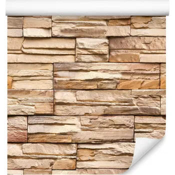 Fototapeta Tapeta SAMOLEPICÍ Vzhled kamene a cihel 3D