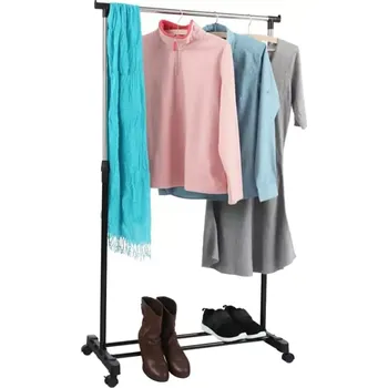 Věšák Pojízdný věšák DOLFO NEW - nerezový kov/černý plast - SLEVA 3% s kodem radost25