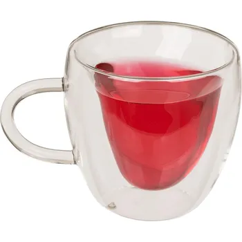 GiftyCity Hrnek termo-sklo s tvarem srdce, sada 2ks 240 ml 2 ks