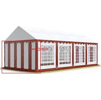 Zahradní altán Bočnice 5x2m PVC barva Červeno-bílá