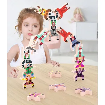 ostatní stavebnice Stavebnice dřevěné Zhejiang Jiahe Toys balanční ninja 12 dílků