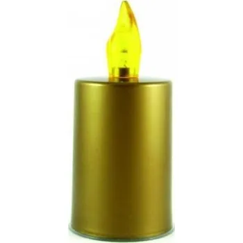 Svíčka LED hřbitovní svíčka zlatá žlutý plamen LUX BC 177
