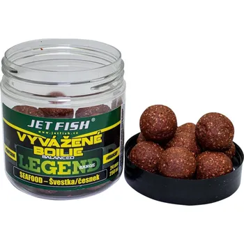 Boilies Jet Fish Vyvážené Boilie Legend Range Seafood Švestka Česnek 250 ml Hmotnost: 250g, Průměr: 24mm