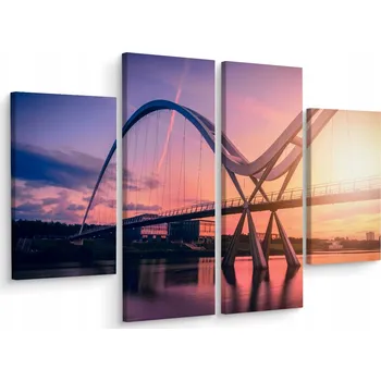 Obraz Obraz Čtyřdílný MOST Architektura 3D Efekt 200x150