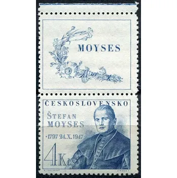 Poštovní známka Českosloveská pošta (1947) č. 461 ** KH - Československo - 150. výročí narození Š. Moysese