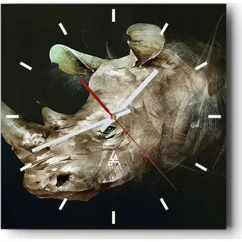 Hodiny Velké nástěnné hodiny 40x40 Abstrakce Skleněné tiché hodiny