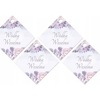 Svatební dekorace SVATEBNÍ PŘÍVĚSKY S VODKOVÝMI LAHVEMI SE STUHOU 12 KS SVATEBNÍ HOSTINA