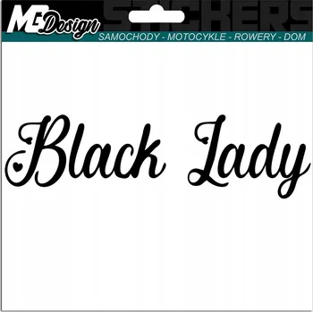 Samolepicí dekorace na vozidlo NÁLEPKA na auto NÁPIS BLACK LADY Black Lady 15x4