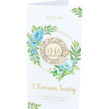 Přání ke 1. svatému přijímání s dřevěným prvkem - Přání