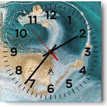 Hodiny Nástěnné hodiny do obýváku 40x40 Abstrakce Tiché hodiny Skleněné hodiny Bez hlučnosti