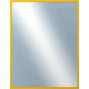 Zrcadlo DANTIK - Zrcadlo v rámu 70x90 | PERLA žlutá lesklá vysoká