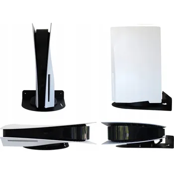 Herní konzole Držák věšák nástěnný svislý vodorovný pro PlayStation 5 PS5 černý