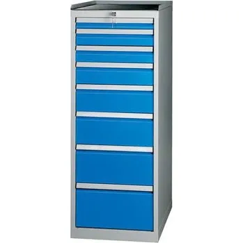 Skříňka na nářadí Dílenská zásuvková skříň, 135 x 50 x 70 cm, 8 zásuvek