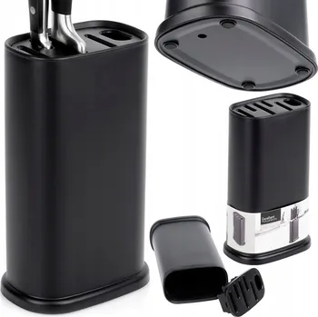 Stojan nože Vilde 21 cm černý plast