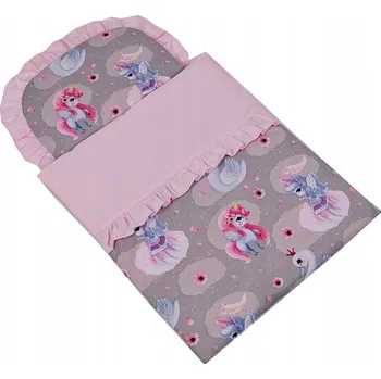 Povlečení POVLEČENÍ DO KOČÁRKU PRO PANENKY BAVLNA PEŘINKA POLŠTÁŘEK DO POSTÝLKY VOLÁNKY